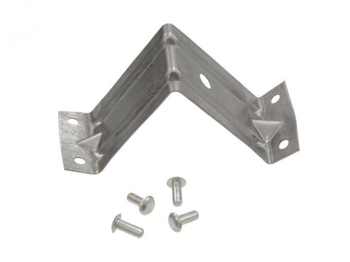 56-62 Window Glass Stop Bracket - Left Lower In Door With Rivets