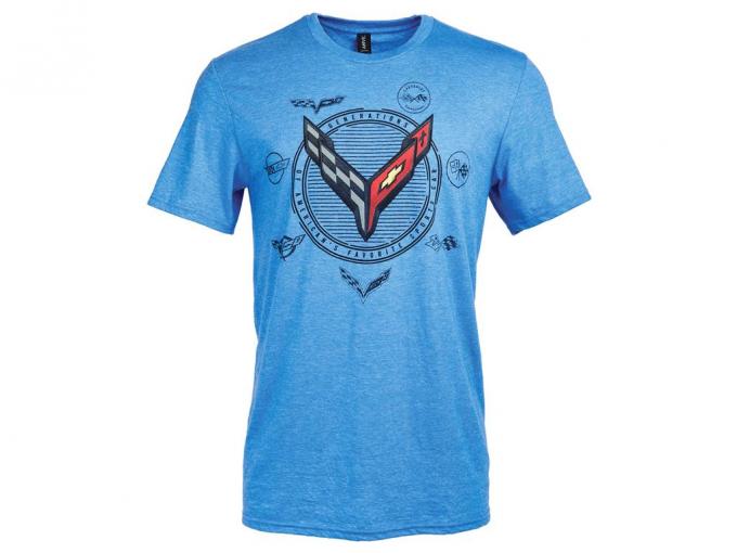 T-Shirt C8 Corvette Generations Men&rsquo;s Blue