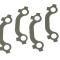 56-63 Exhaust Manifold Lock Set Plain Steel With Logo - Set Of 4