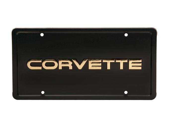 License Plate With Gold C4 Style Lettering