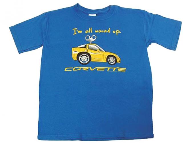 T-Shirt C6 Kids "I'm All Wound Up" Blue With Yellow