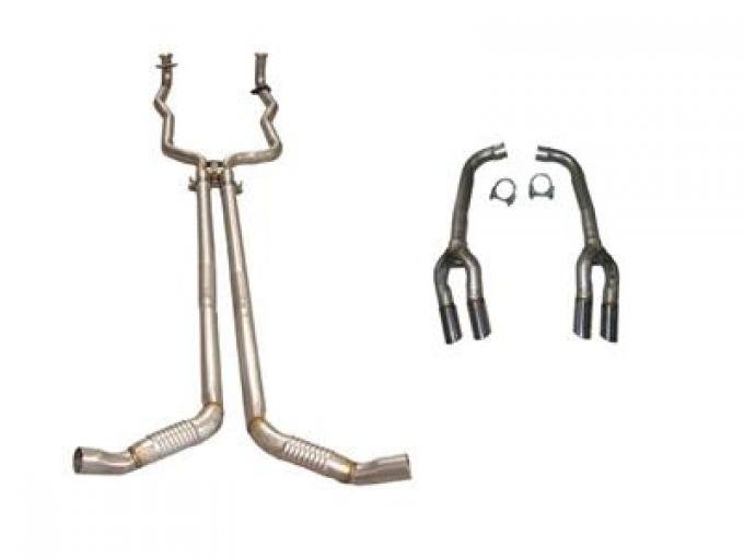 84-91 Dual Exhaust With Dual Tip Muffler Eliminators