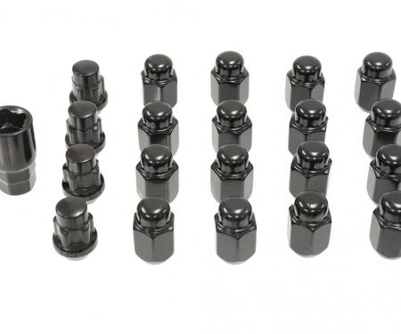 97-19 Black Wheel Lug Nut Set With Locks (20 Pieces)