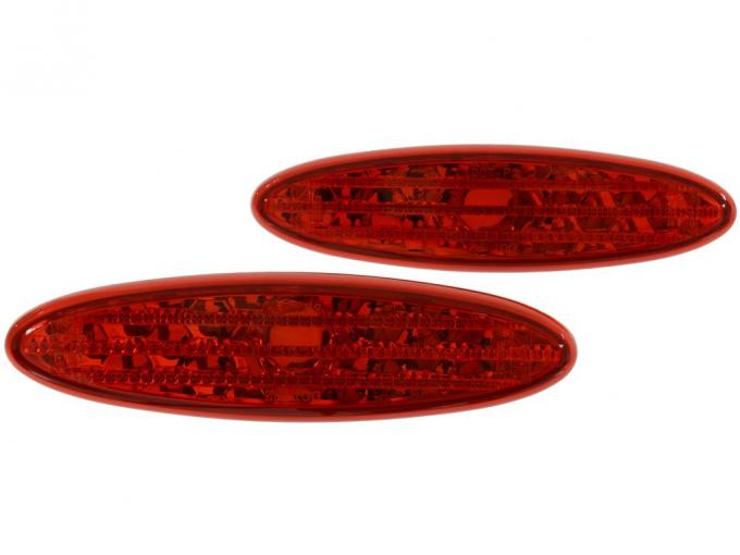 97-04 Diamond Cut Red Rear Sidemarker Lamps