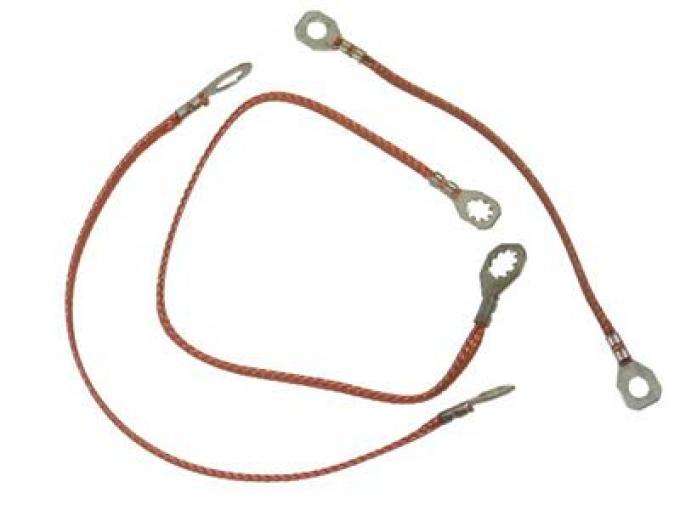 79-80 Ground Straps With Power Antenna - Set of 3