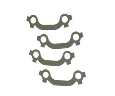 56-63 Exhaust Manifold Lock Set Plain Steel With Logo - Set Of 4