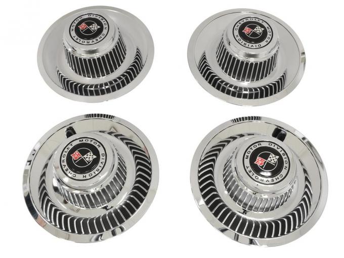 69-82 Rally Wheel Center Cap With Crossflag Emblem - Set Of 4