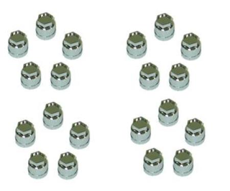 84-96 Lug Nut Cover - Chrome Plastic - Set Of 20