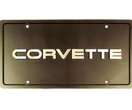 License Plate - Chrome C4 Style Lettering With Black Border