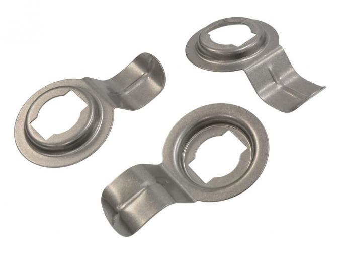 77-79 Rear Storage Compartment Door Lift Tabs - Metal Paint To Match - Set of 3