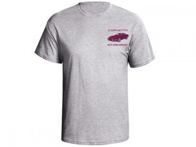 T-Shirt - Gray With Embroidered C4 Special Edition Car