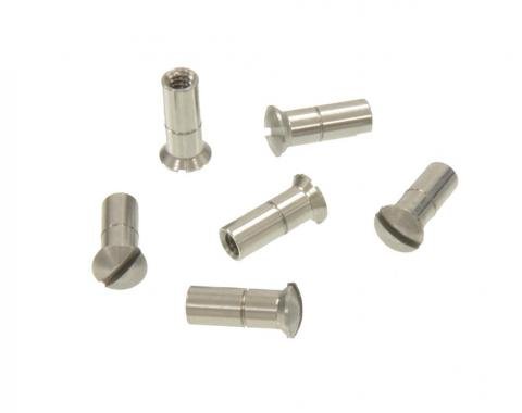 56-62 Hardtop Rear Window Barrel Nuts - Stainless Steel 6 Pieces