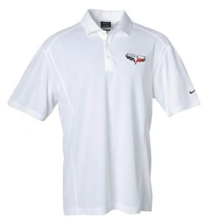Polo Shirt - C6 60th Anniversary White Nike Dri-fit