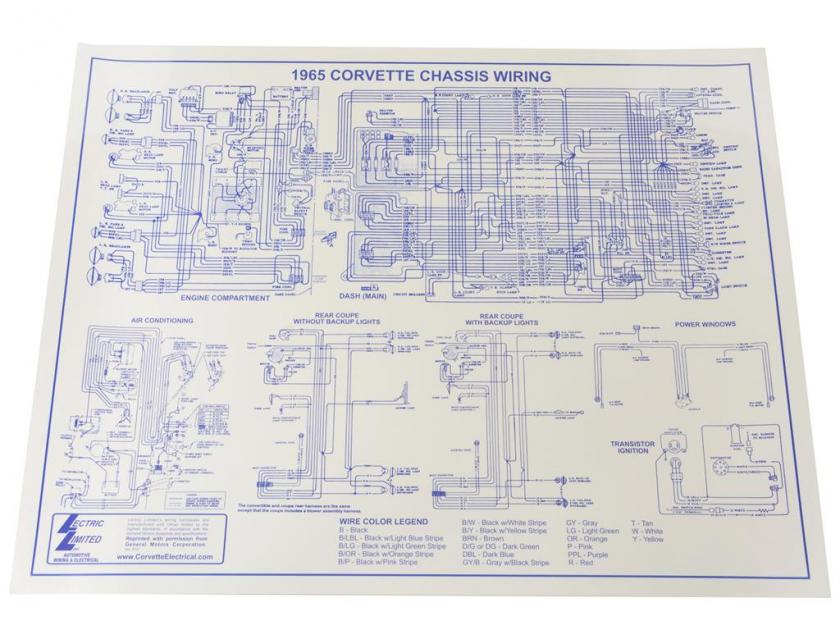 65 Wire Diagram - 17" X 22" | Corvette Depot