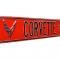 Corvette Drive Red Metal Street Sign - C8 Logo