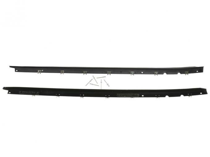 84-96 Door Outer Glass Window Seals / Belt Mouldings with Black Outer Reveal