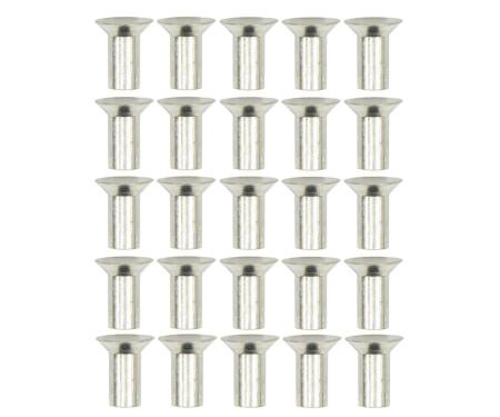 Redline Restomotive® 1953-1967 Chevrolet Corvette 25 Piece Aluminum Countersunk Body Flat Head Assembly Rivet 3/16" x 9/16"