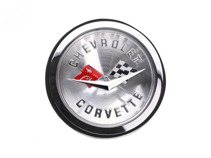 58-61 Front / Nose or Rear Trunk Emblem Set with Silver Letters