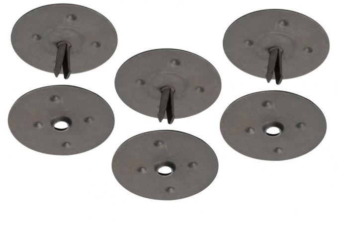 69-79 Hood Insulation / Blanket Upper Pins With Retainers (Set of 3)