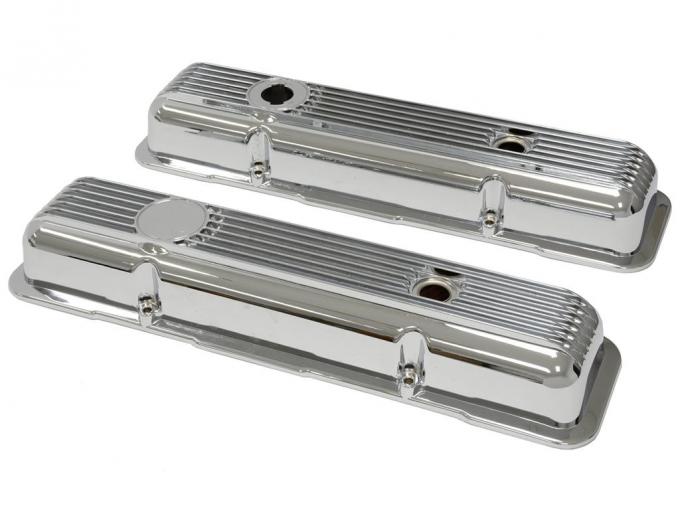 68-86 Valve Covers- LT1 / L82 Aluminum Finned Chrome Plated