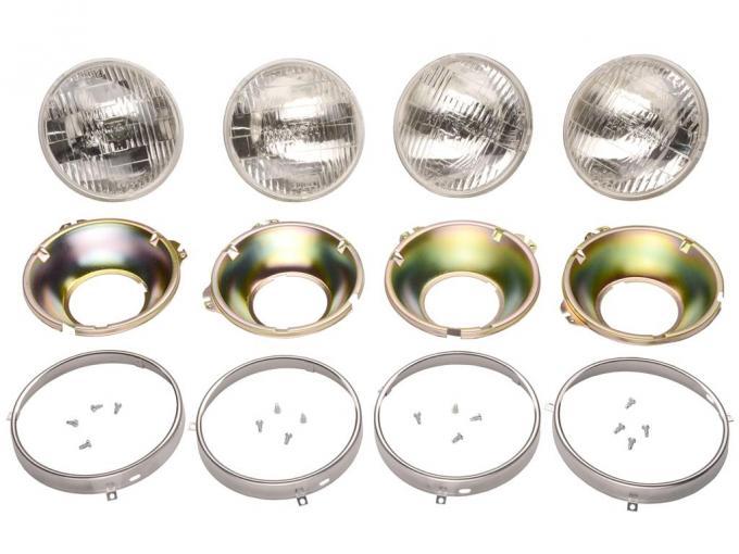 60-62 T3 Headlight Bulb and Mounting Set - Correct Reproduction