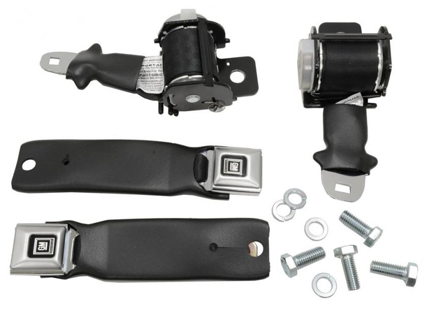 C3 1974-1977 Corvette Lap & Shoulder Coupe Seat Belts - Dual Retractor - CA