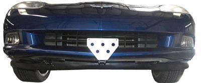 2006 - 2013 Corvette "Hide-a-Way" Front License Plate Bracket (C6 With Z06, Grand Sport Or ZR1 Option