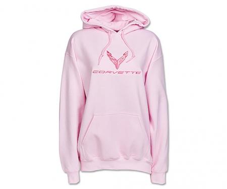 C8 Ladies Pink Hoodie / Hooded Sweatshirt