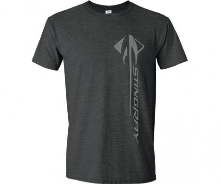 C7 Stingray Vertical Black T-Shirt
