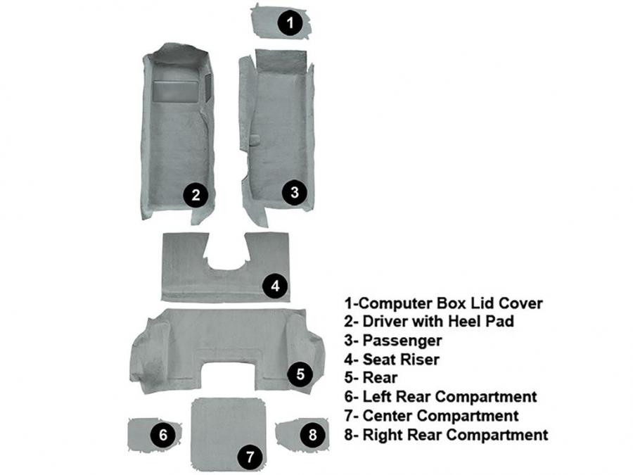 9900 Hardtop Carpet Full Set Corvette Depot