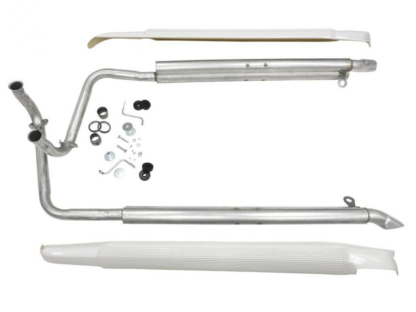 6869 Side Exhaust Set 427 With Aluminized Pipes And Fiberglass Covers