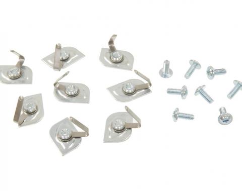 53-62 Deck Lid Moulding Clip - 8 Clips And 8 Screws