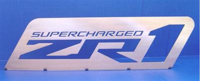 ZR1 Supercharged Mounted Table / Desktop Emblem - Car Art Work Brushed Metal Emb