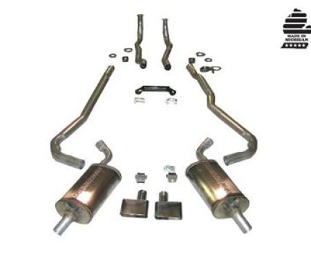 1970-1972 Exhaust System Deluxe 2" Small Block 4-Speed with Magnaflow