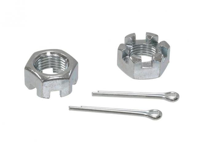 63-82 Ball Joint Slotted / Castle Nut - Upper With Cotter Pin Set 4 Pieces