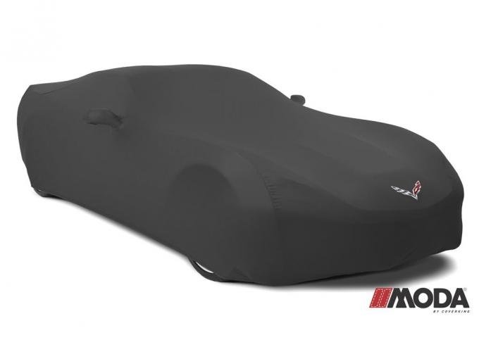 14-19 Moda Stretch Black Car Cover With C7 Emblem