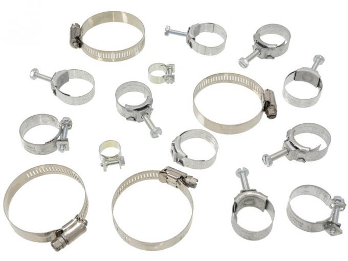 70 Radiator And Heater Hose Clamp Set - 454 All - 16 Pieces