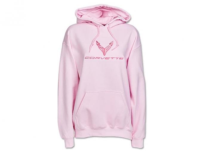 C8 Ladies Pink Hoodie / Hooded Sweatshirt