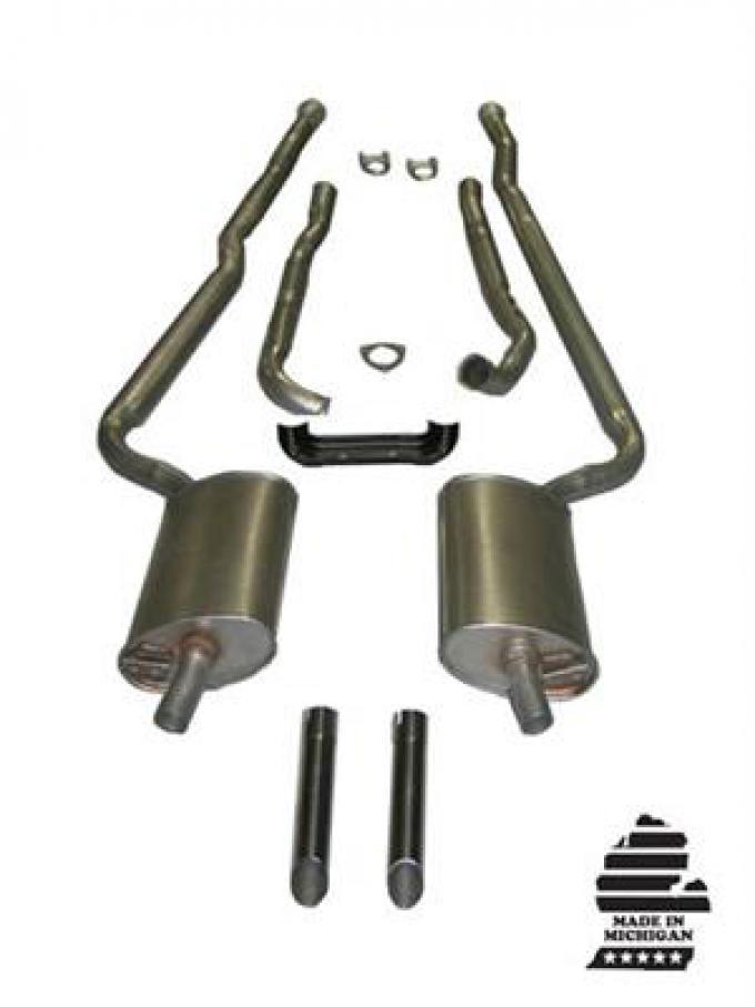 1965-1967 Deluxe Exhaust System 396 / 427 2 1/2" Off-Road / N11 Carbon Steel