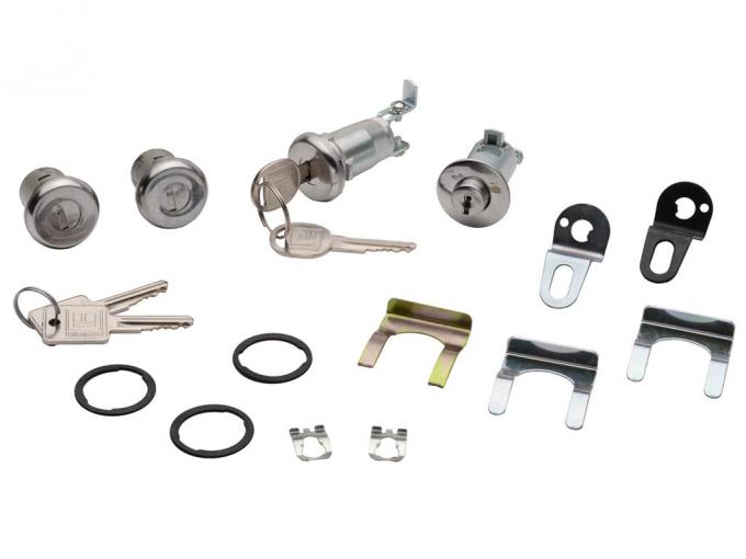 70-77 Lock Set With Keys ( Doors , Rear Storage Compartment & Theft Alarm )