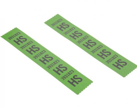 68-72 Front Coil Spring Labels / Decals - HS 350 Standard