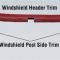 68 Windshield Header Trim Moulding - Convertible