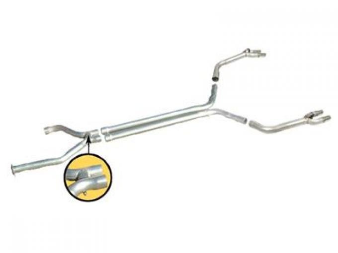 96 Straight Pipe / True Dual Exhaust System With Stainless Steel Tip Eliminators