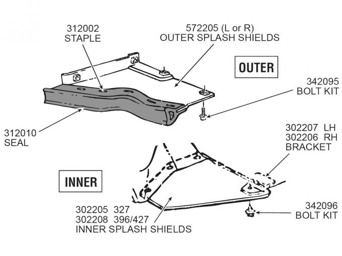 64-67 Splash Shields - Inner 327