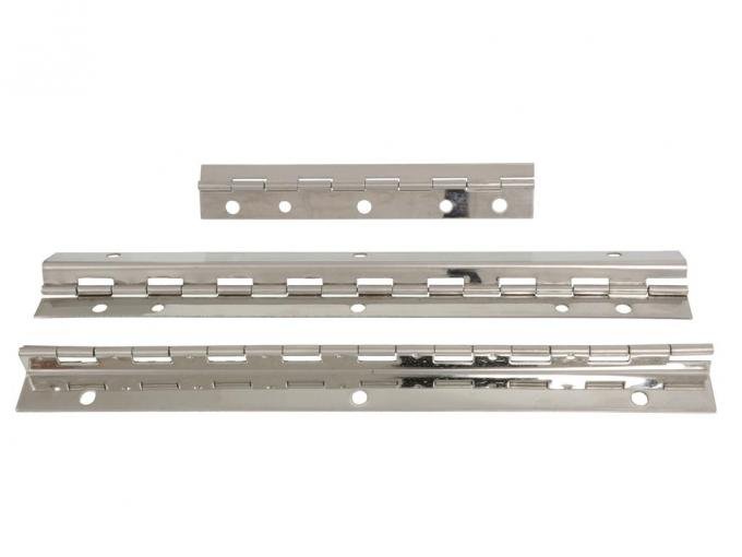 68-79 Rear Storage Compartment Door Hinge Set - 3 Door Stainless Steel