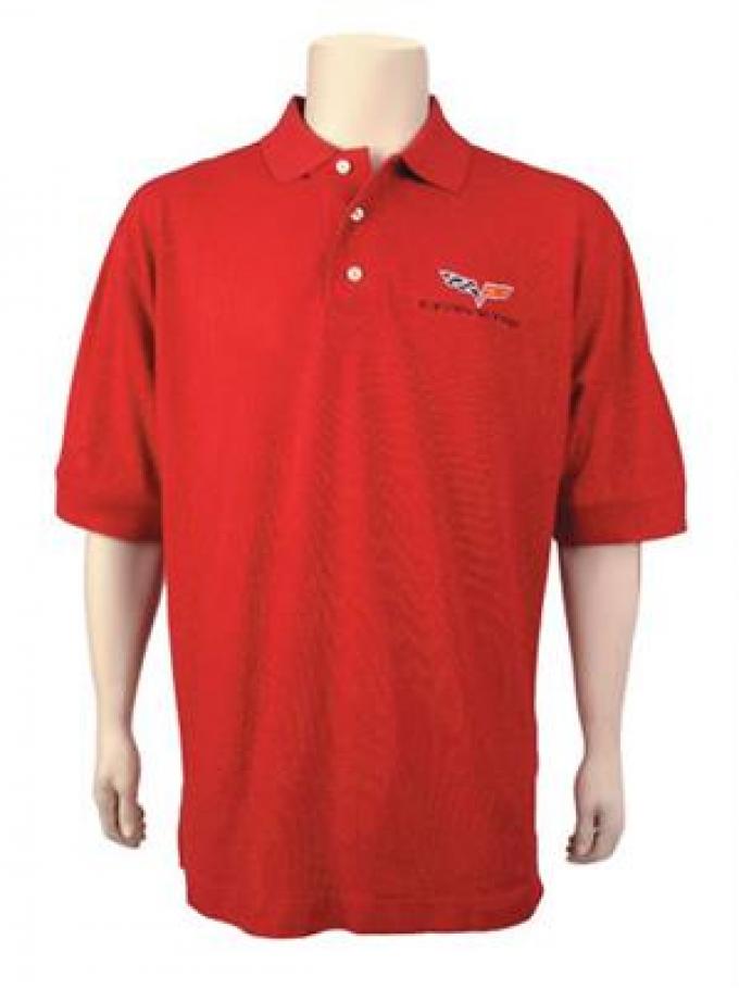 Polo Shirt Championship Red With C6 Logo
