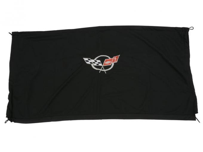97-04 Rear Window Cargo Shade / Luggage Cover - Coupe Black With C5 Logo