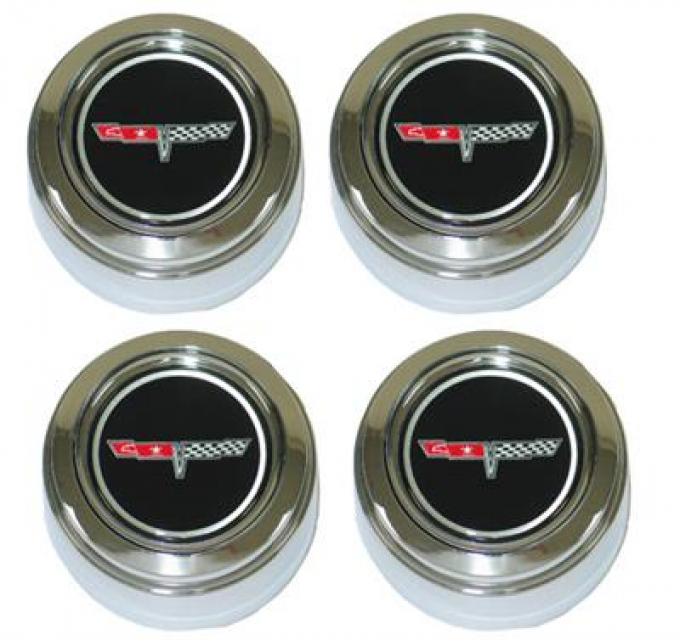 80-81 Center Cap - Aluminum Wheels - With Emblem - Set Of 4