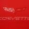 T-Shirt Womens C6 Corvette Rhinestone Emblem Red