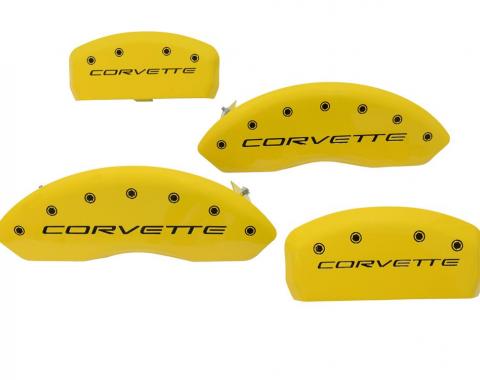 97-04 Brake Caliper Cover Aluminum - Yellow Painted With Corvette